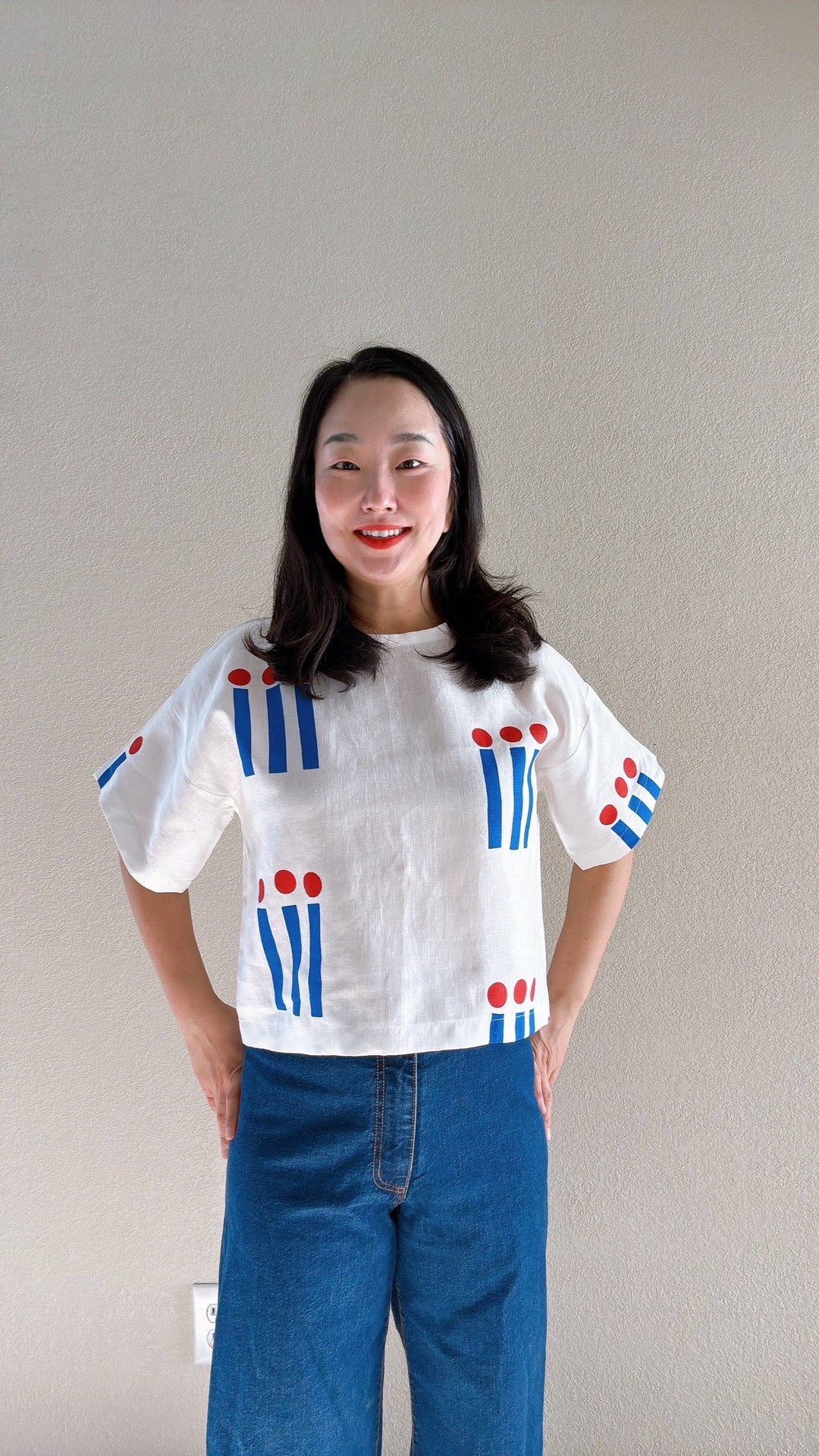 Candle linen top JL34