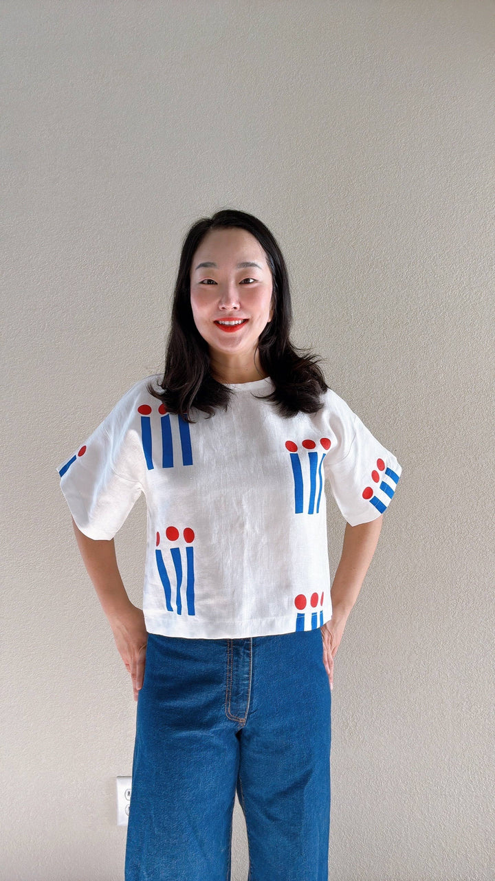 Candle linen top JL34