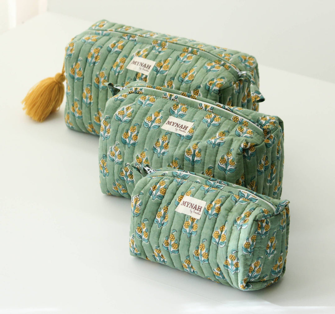 Ochre motif print travel/make up/organizer/bag MH877