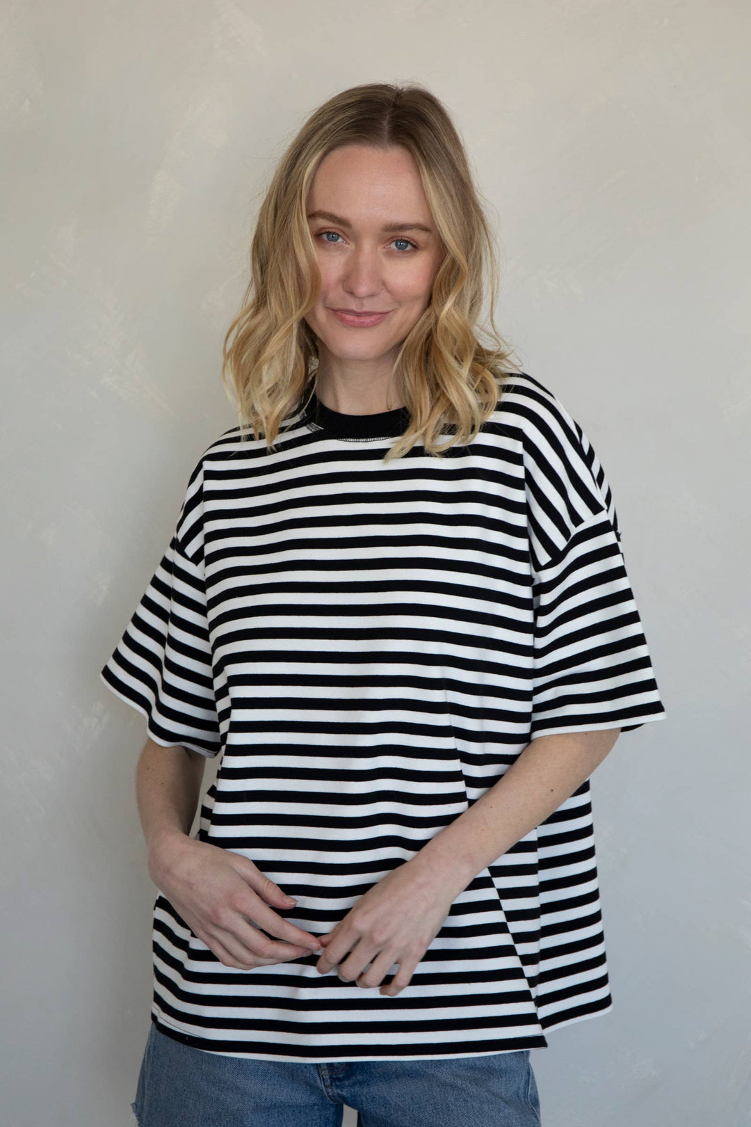 Cassandra Striped Tee TBS45