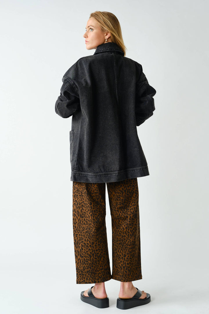 Boxy-Cut Denim Jacket KJ55