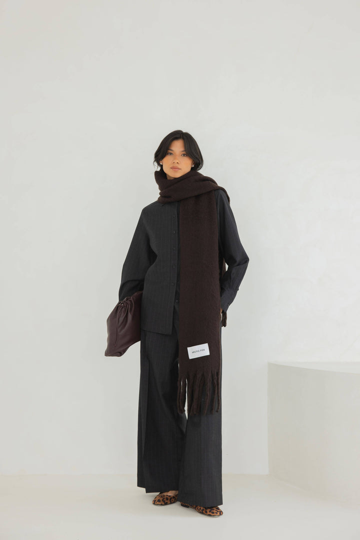 The Reykjavik Scarf - 100% Recycled - Ground Coffee