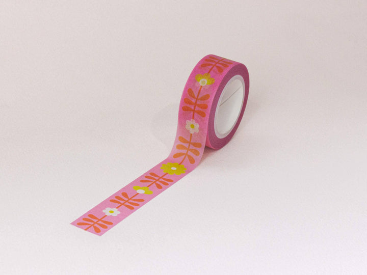 Flower Tower 15mm • Retro Floral Washi Tape MD238