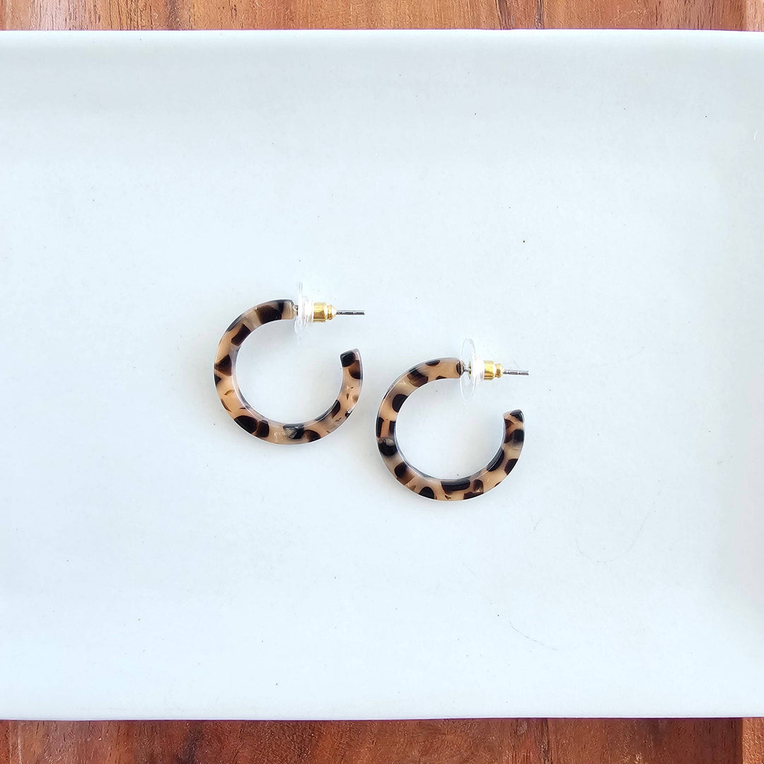 Cam Mini Hoops - Cheetah // Jewelry, Earrings, Fall SS981