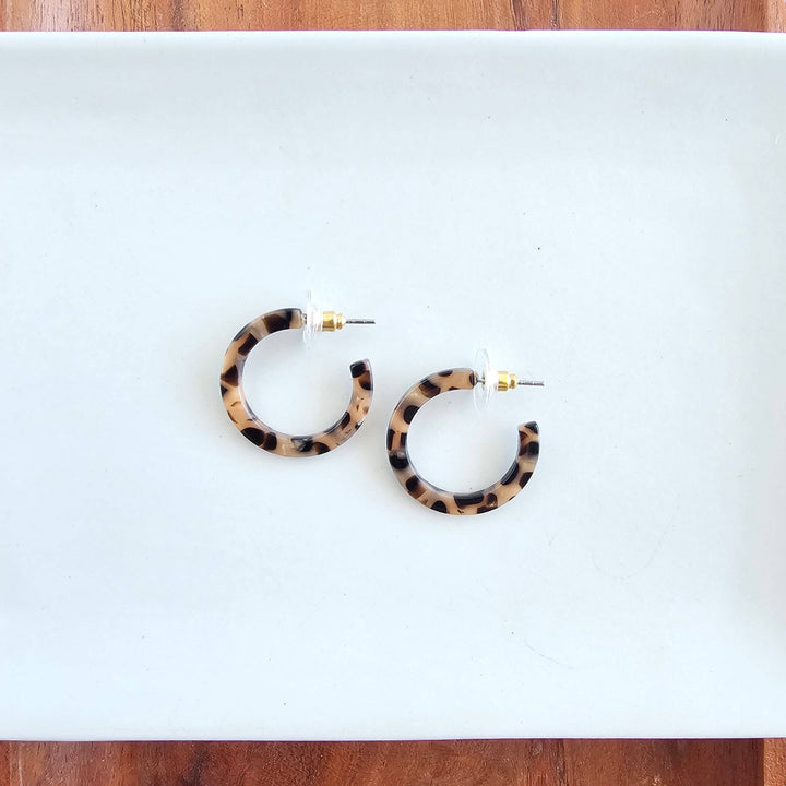 Cam Mini Hoops - Cheetah // Jewelry, Earrings, Fall SS981