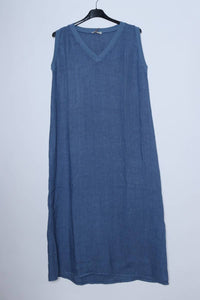 Sleeveless Short Dresses in 100% Linen REF. 10090