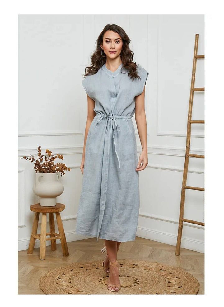 Long dresses in 100% Linen LL6085