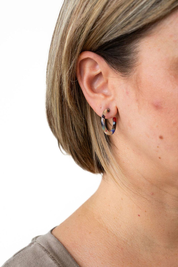 Cam Mini Hoops - Multicolor // Earrings, Gifts, Jewelry, Fall SS602