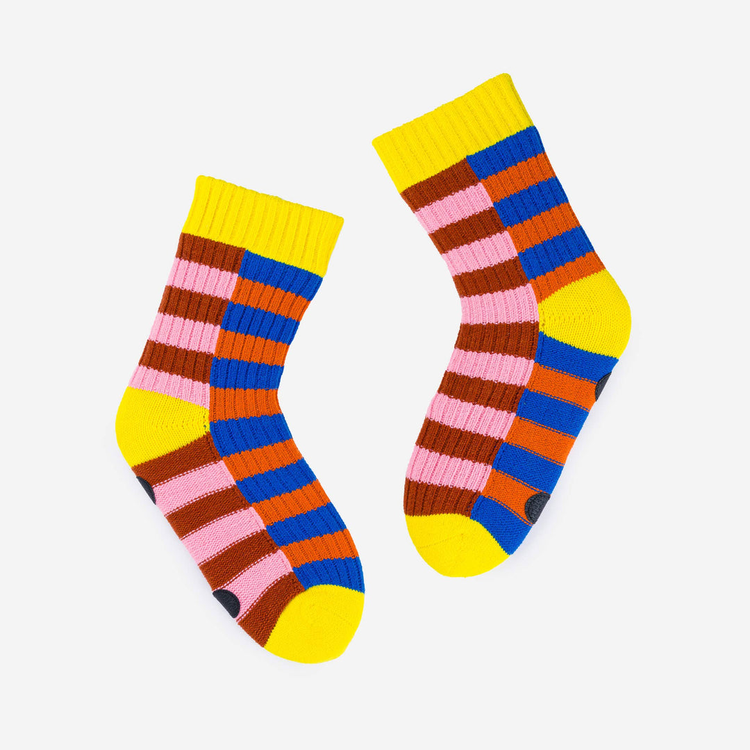 Super Stripe Knit House Socks VR983