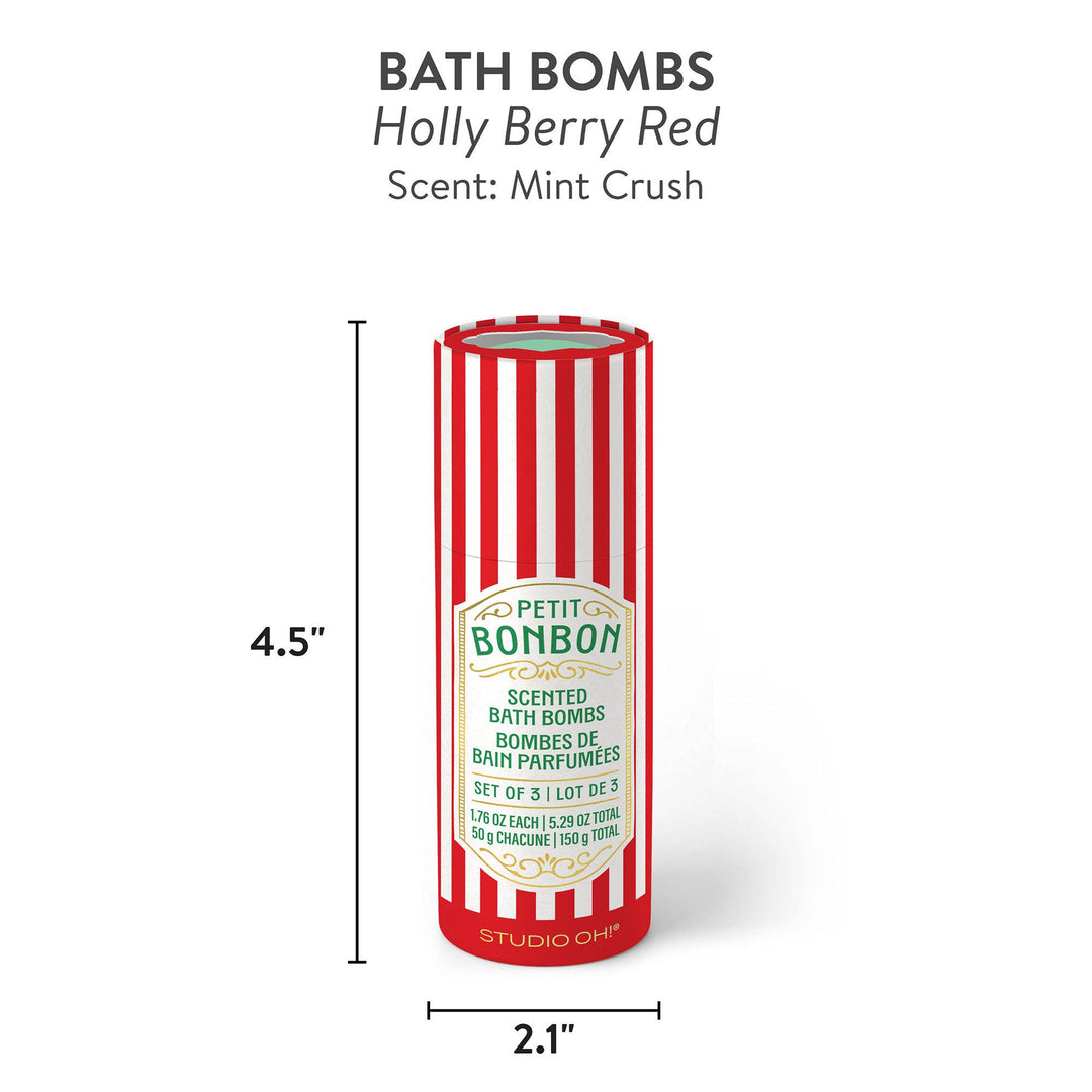 Petit Bonbon Holly Berry Red Bath Bombs