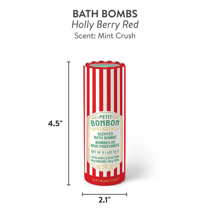 Petit Bonbon Holly Berry Red Bath Bombs