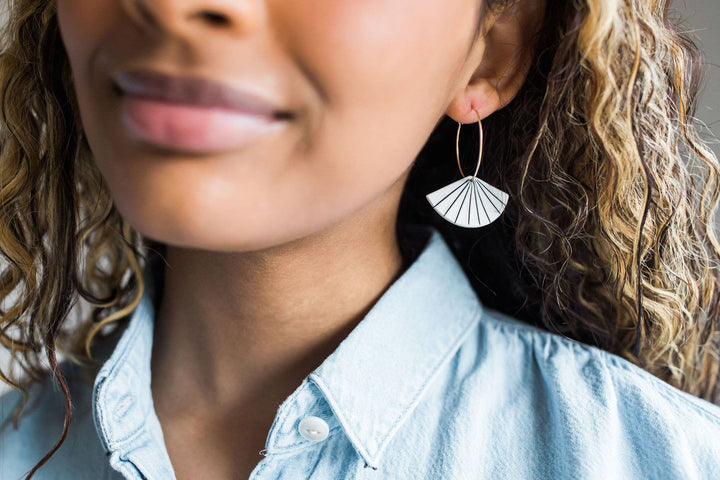 Pinstripe Fan Hoops J004