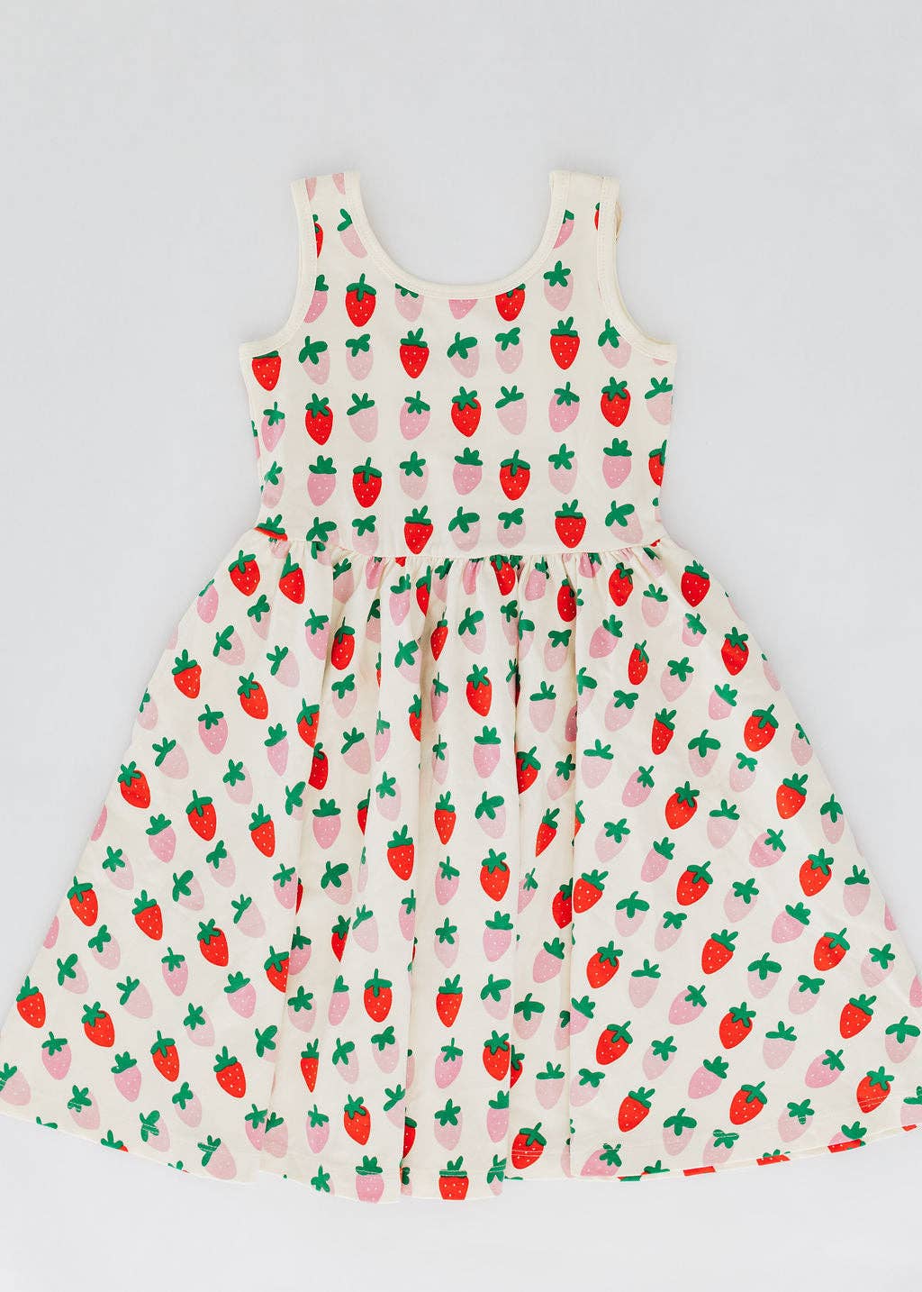 Sleeveless Twirl Dress in Strawberry Blush GAK24