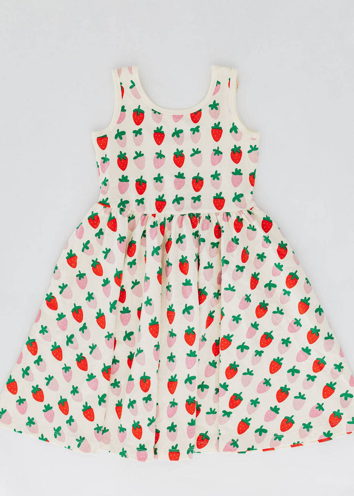 Sleeveless Twirl Dress in Strawberry Blush GAK24