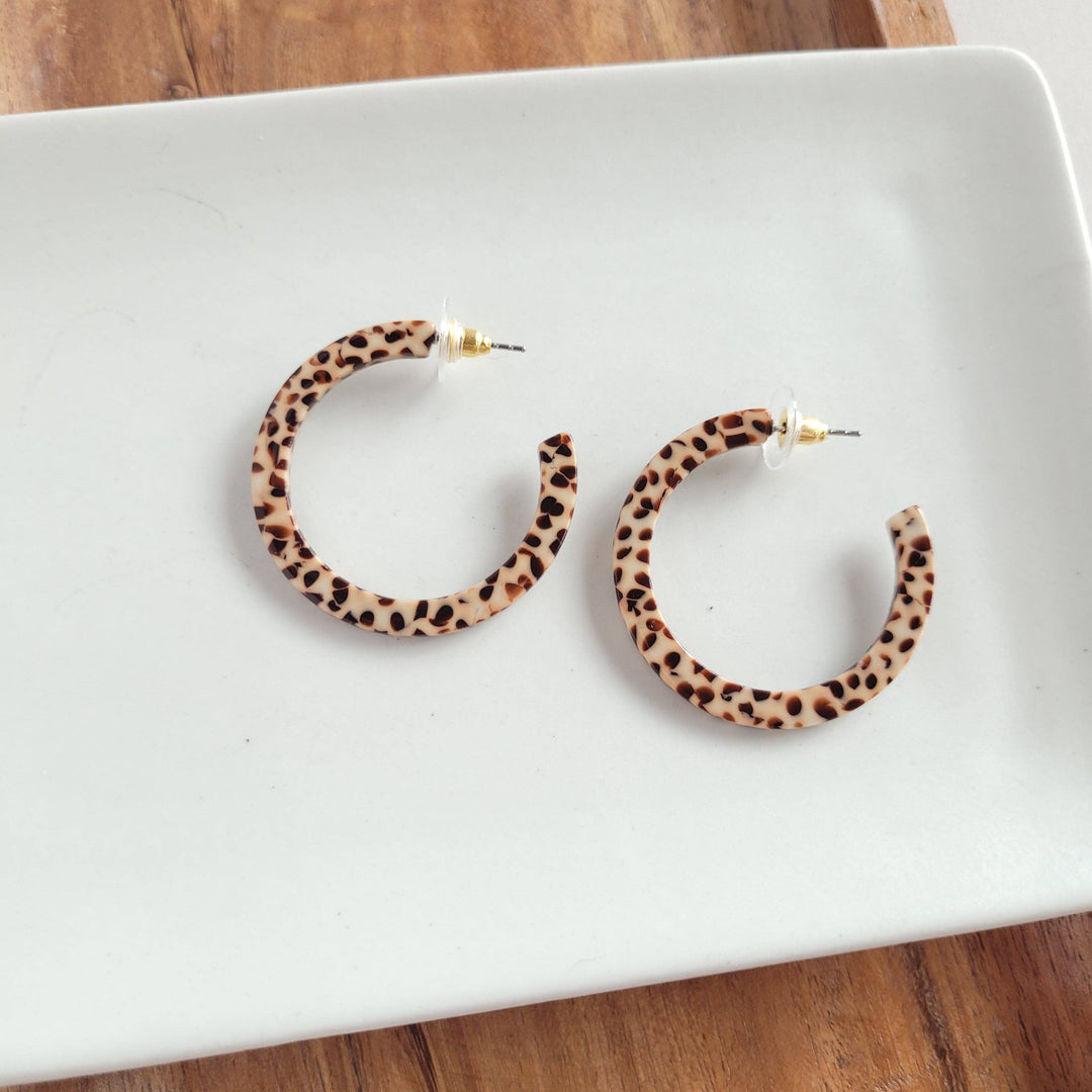 Camy Hoops - Brown Dot // Jewelry, Earrings, Fall SS96