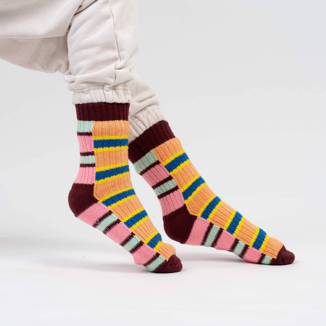 Zipper Stripe House Socks VR979