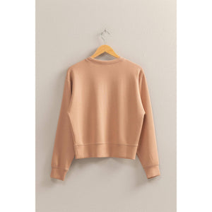 DZ25C726-Relaxed Long Sleeve Sweatshirt