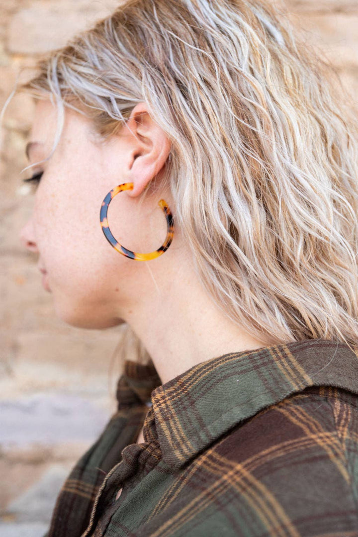 Cameron Hoops - Tortoise // Jewelry, Earrings, Fall ss98