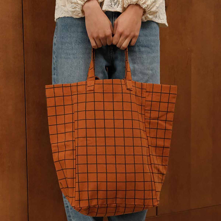 ELISABETH TOTE BAG CHECK GINGER