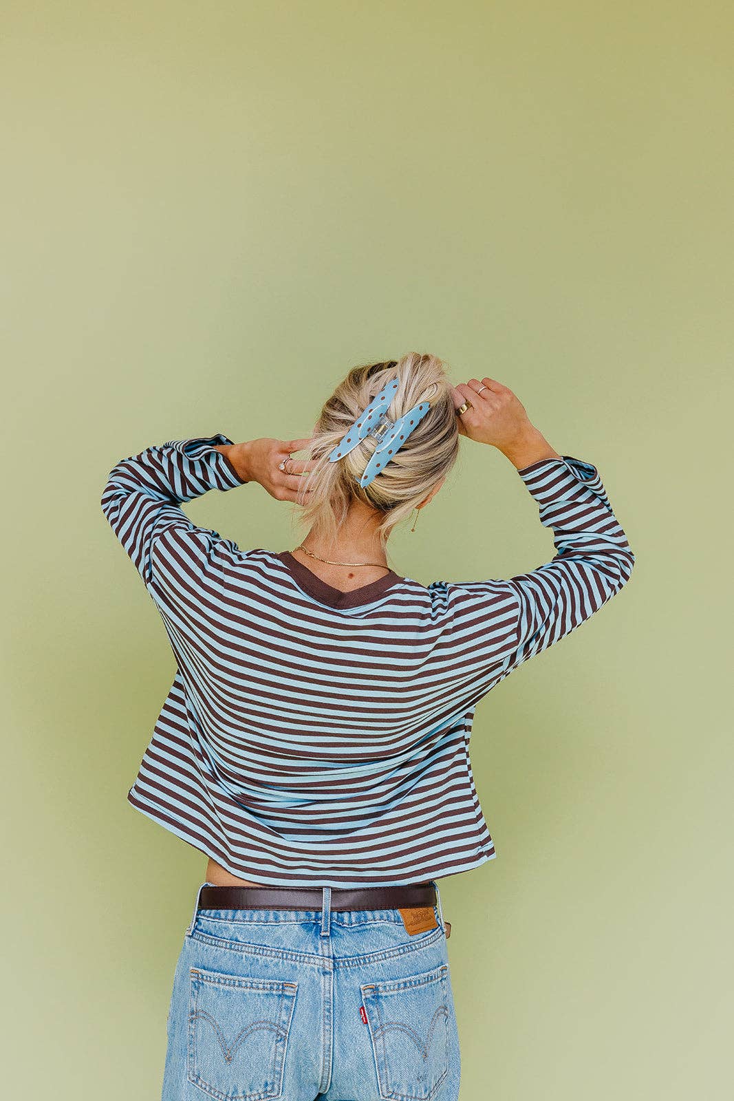POLKA DOT &amp; STRIPED OVERSIZED CLAWS KX22