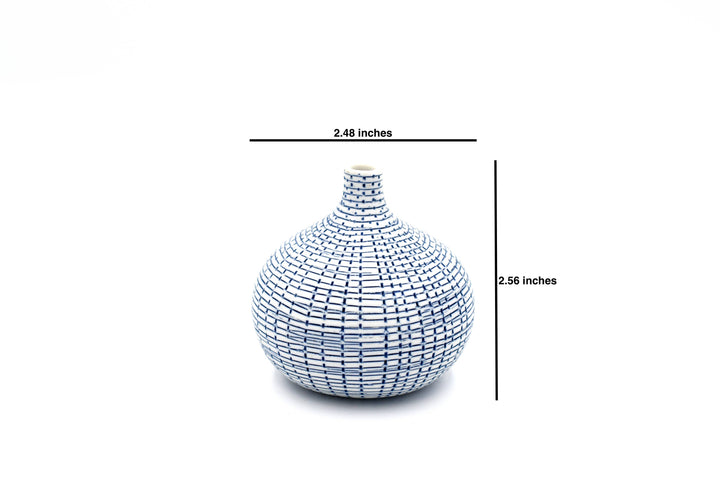 192W71BLUE CONGO TINY S-Handcrafted Porcelain Bud Vase