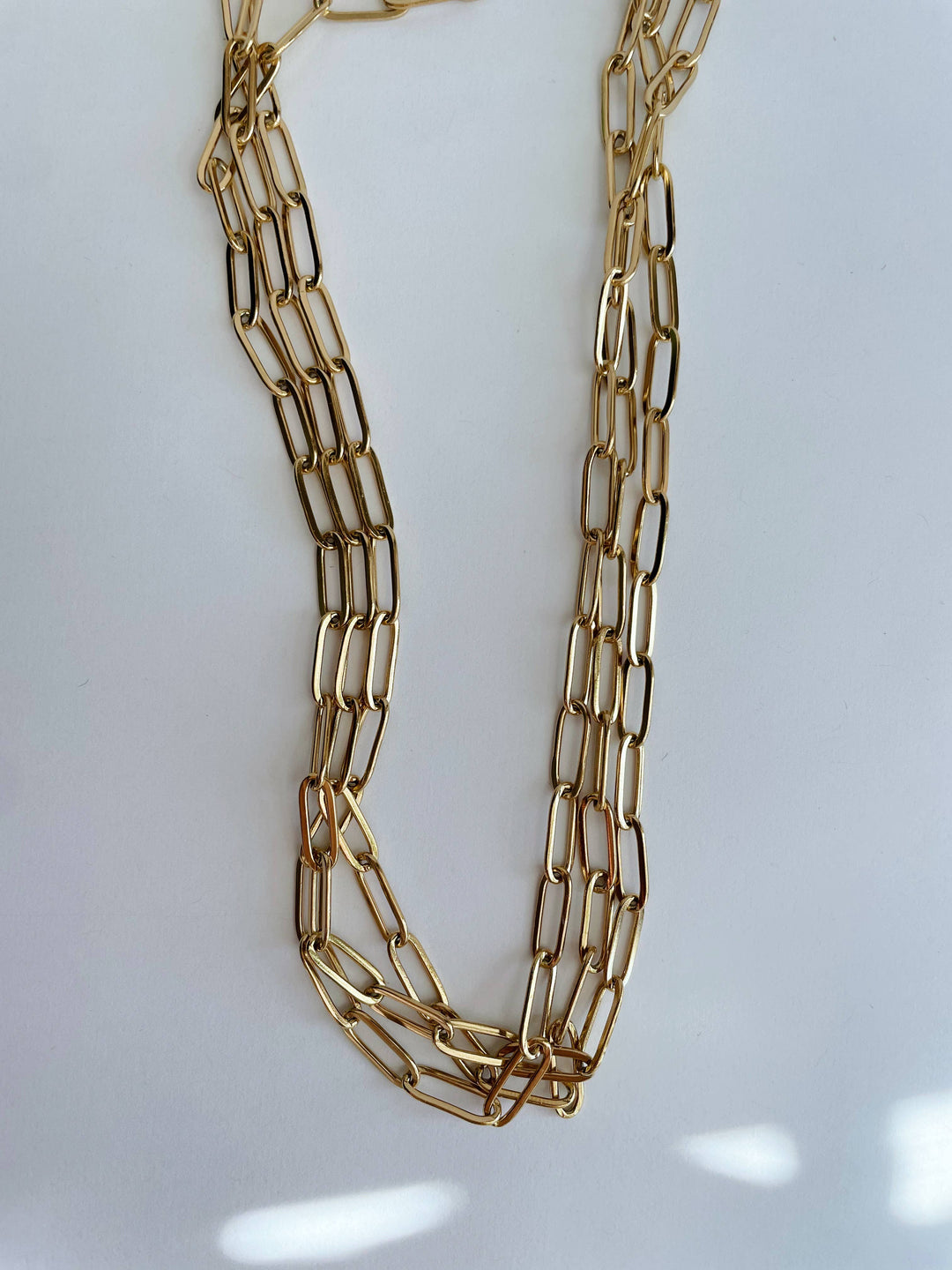 Paperclip Chunky Chain~ Gold Plated Stainless Steel GG01