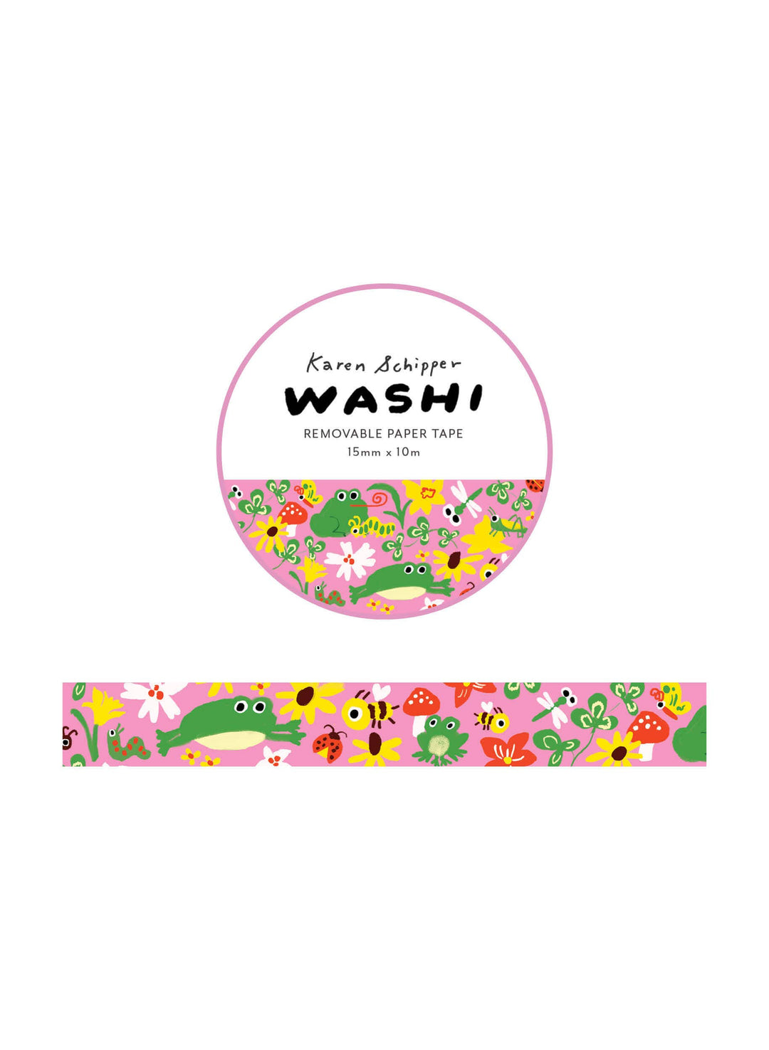 Garden Toad Washi Tape – Frog Craft Tape | Cute Planner Tape KSW