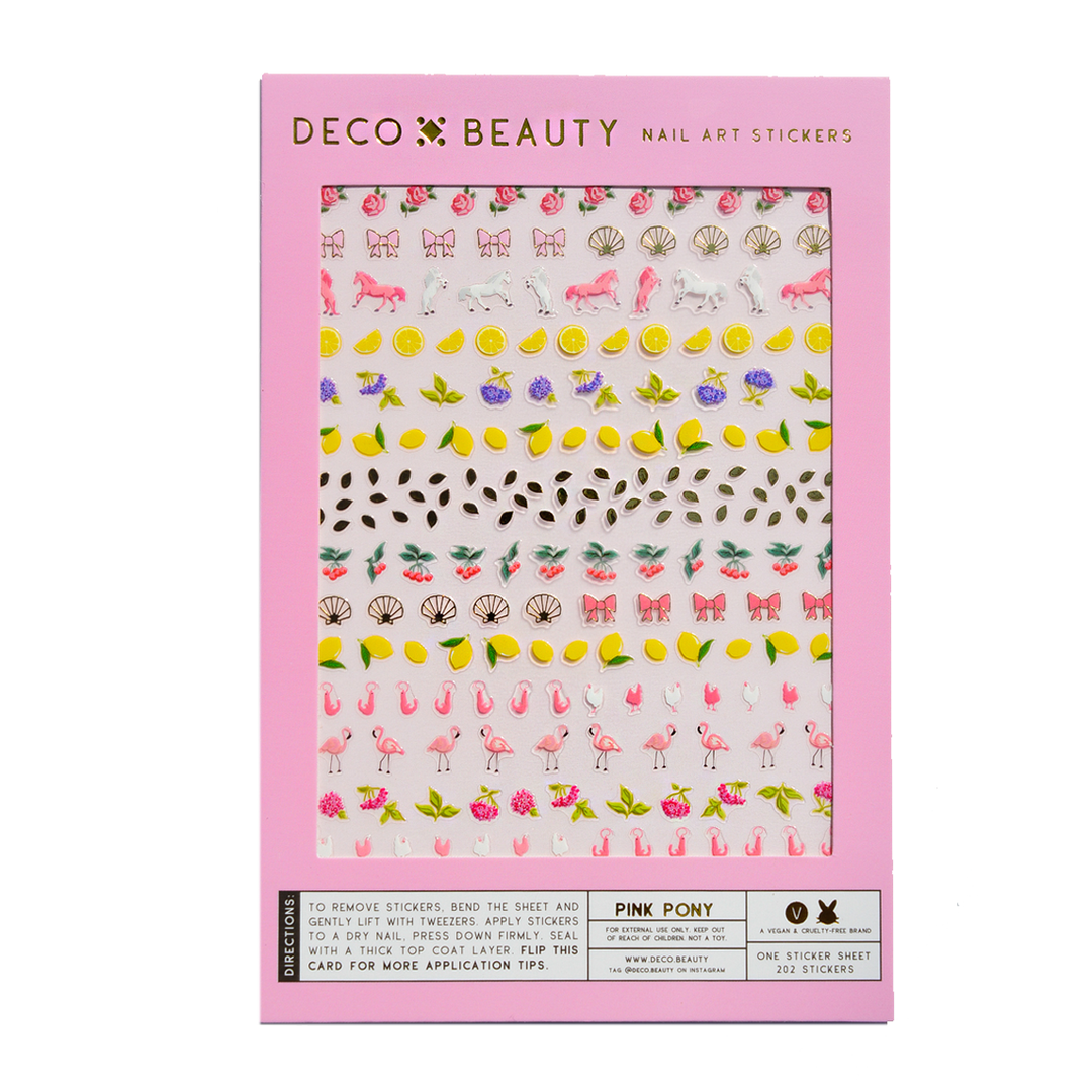 Nail Art Stickers - PINK PONY