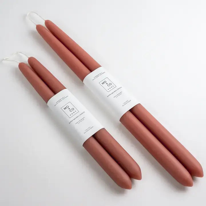 100% Beeswax Dipped Taper Candles | All Natural, Handmade