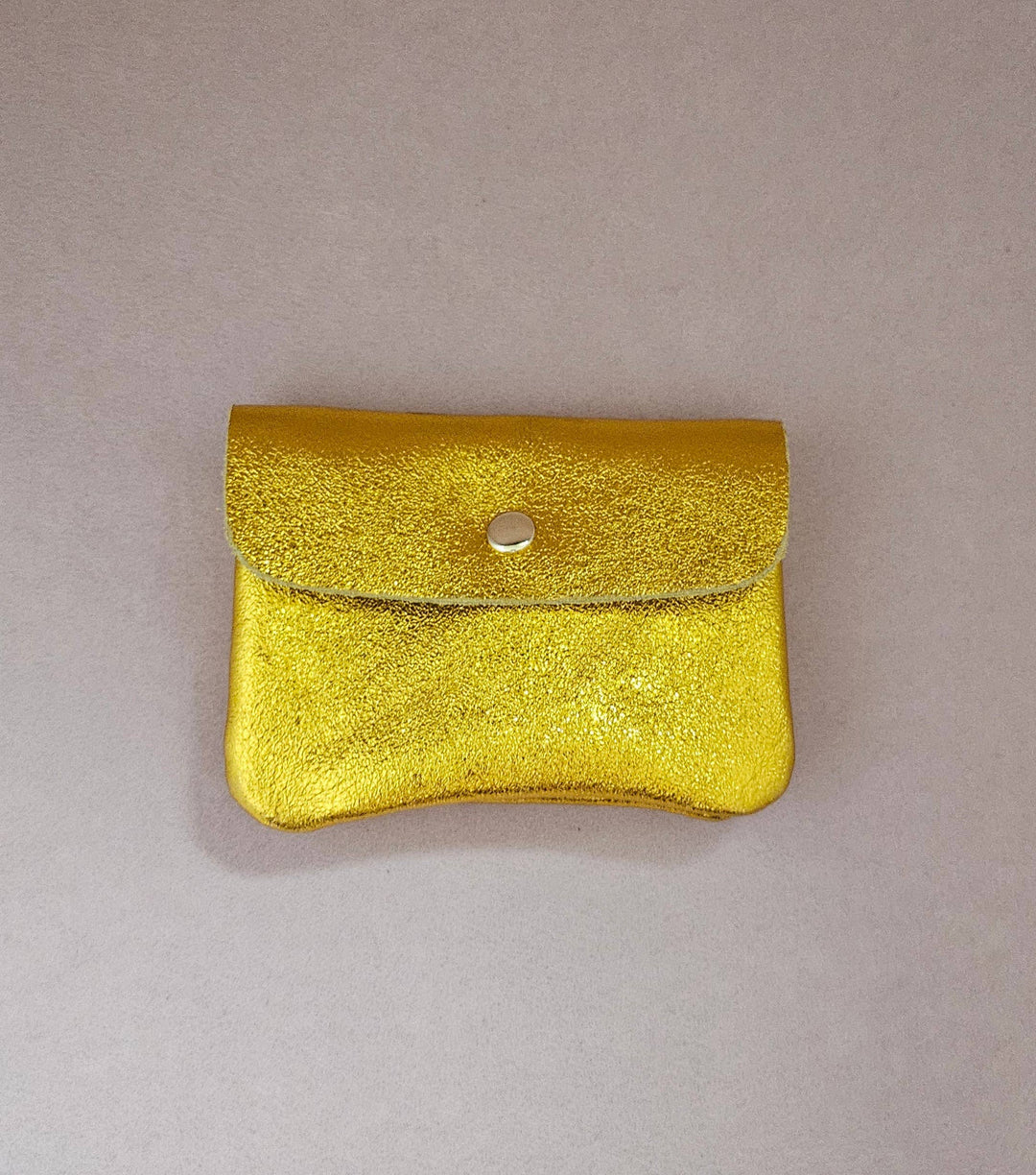 Metallic leather Kangoo wallet: Steely RM325