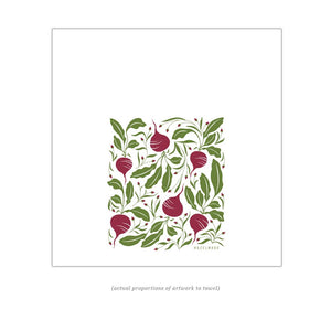 Beets Tea Towel / Kitchen Decor / USA Made HM102f