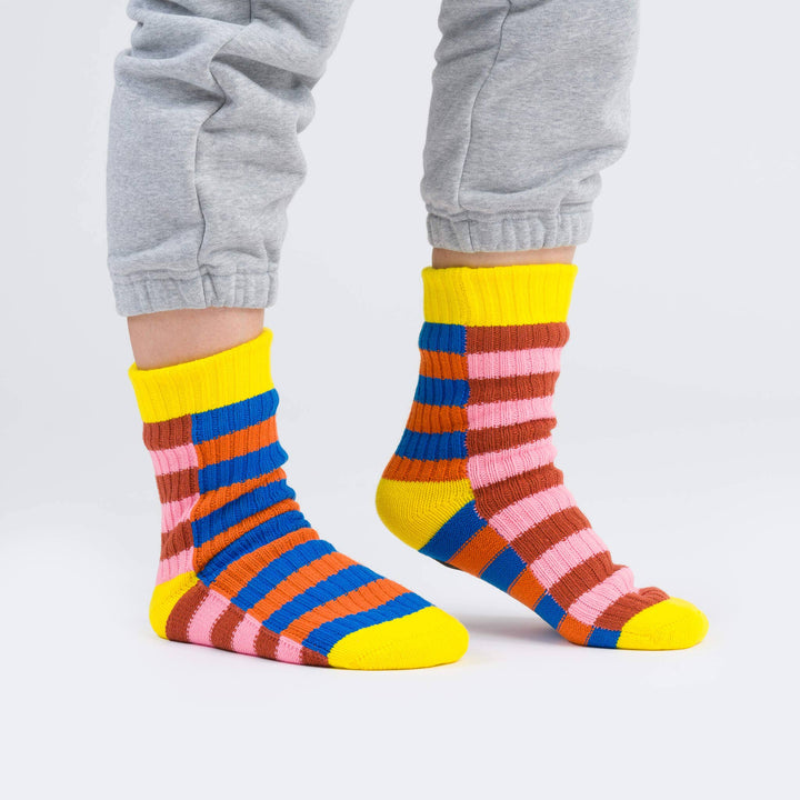 Super Stripe Knit House Socks VR983