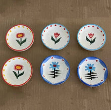 Load image into Gallery viewer, Small Flower Trinket Tray-Trinket Dish-Ceramic Tasting Bowl CG223