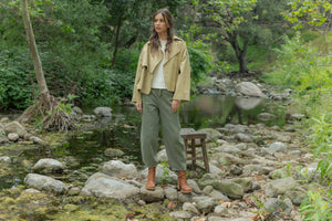 P2891   WASHED BARREL PANTS