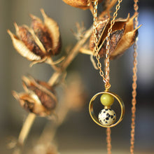 Load image into Gallery viewer, Billie - Nested Gemstone Circle Pendant Necklace