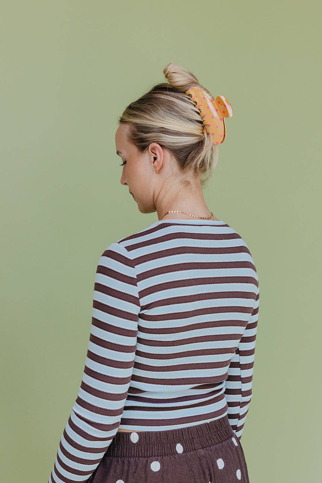 POLKA DOT &amp; STRIPED OVERSIZED CLAWS KX22