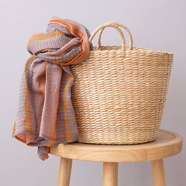Marta Ochre Block Printed Scarf GMS26