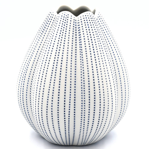 1284W26 CHAMPA S-Handcrafted Porcelain Vase