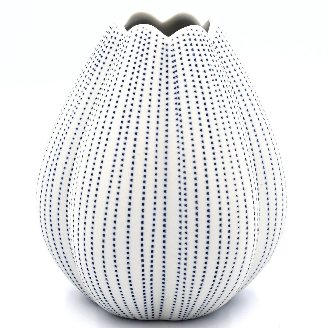 1284W26 CHAMPA S-Handcrafted Porcelain Vase