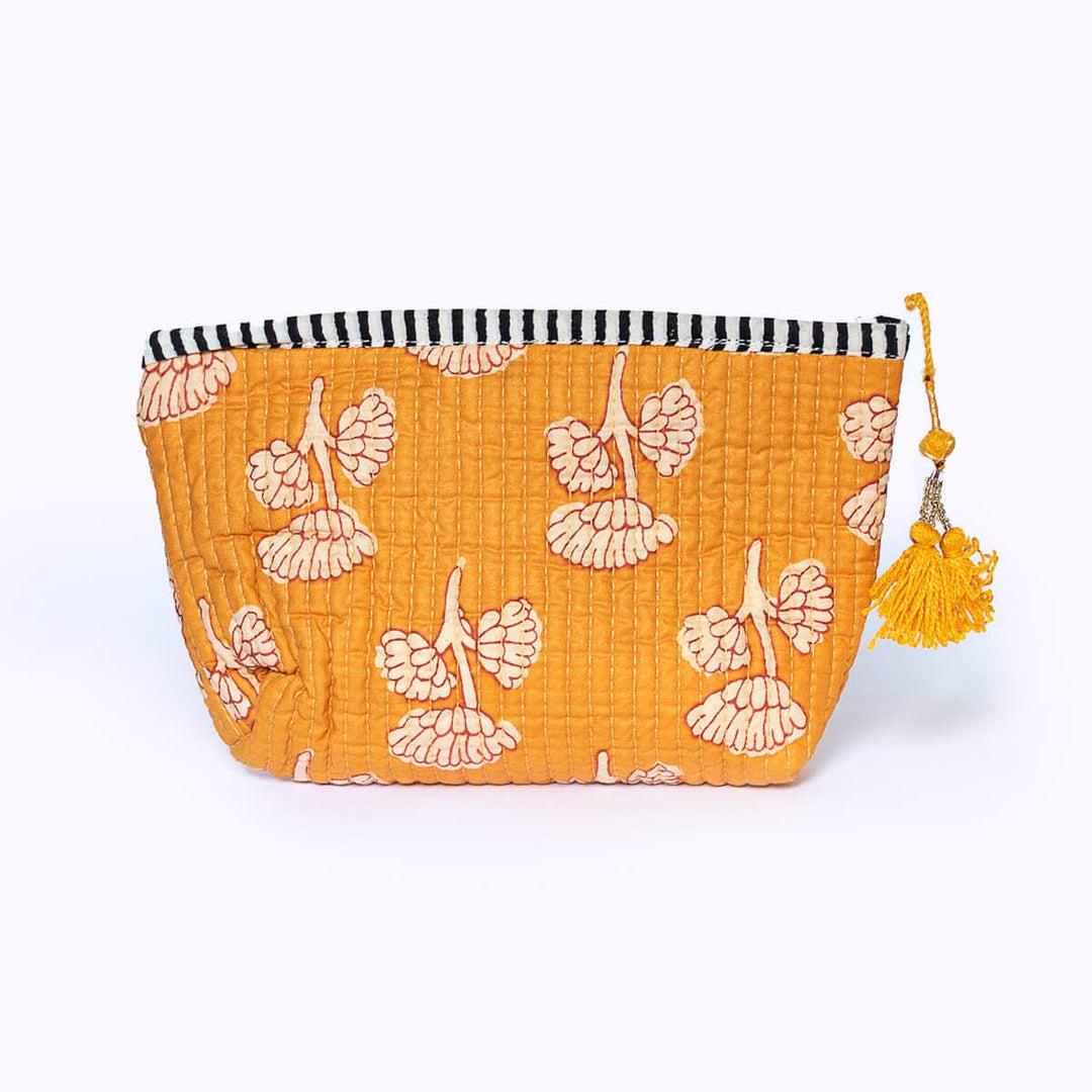 Handmade mini bag "Mystic Flower" blue and yellow