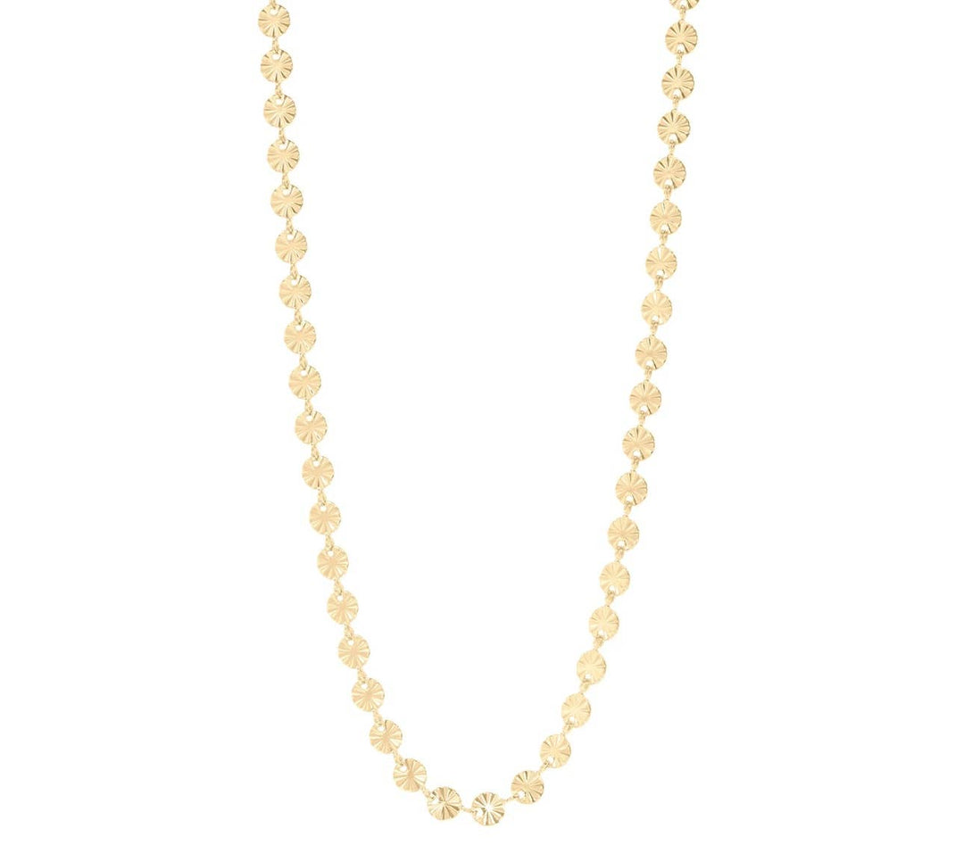 Gianna sunburst chain necklace | 18k gold plated BRN36