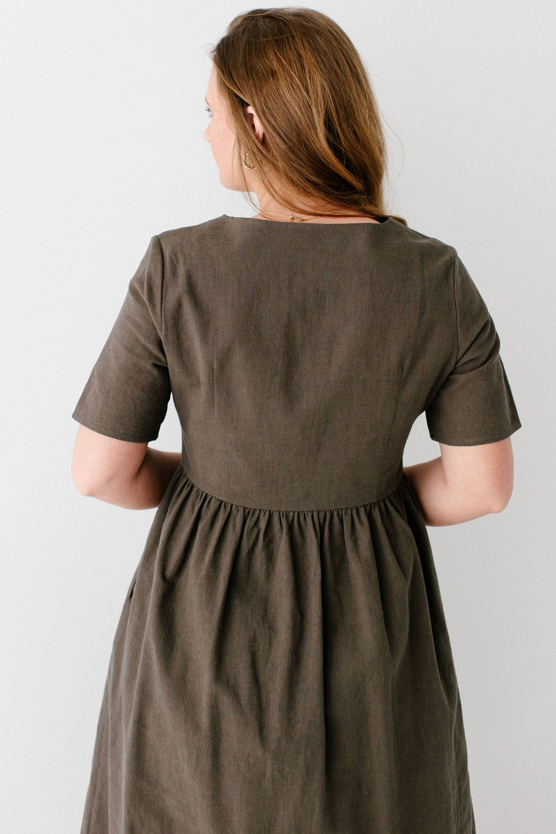 Adeline Button Down A-Line Midi Dress MSE23