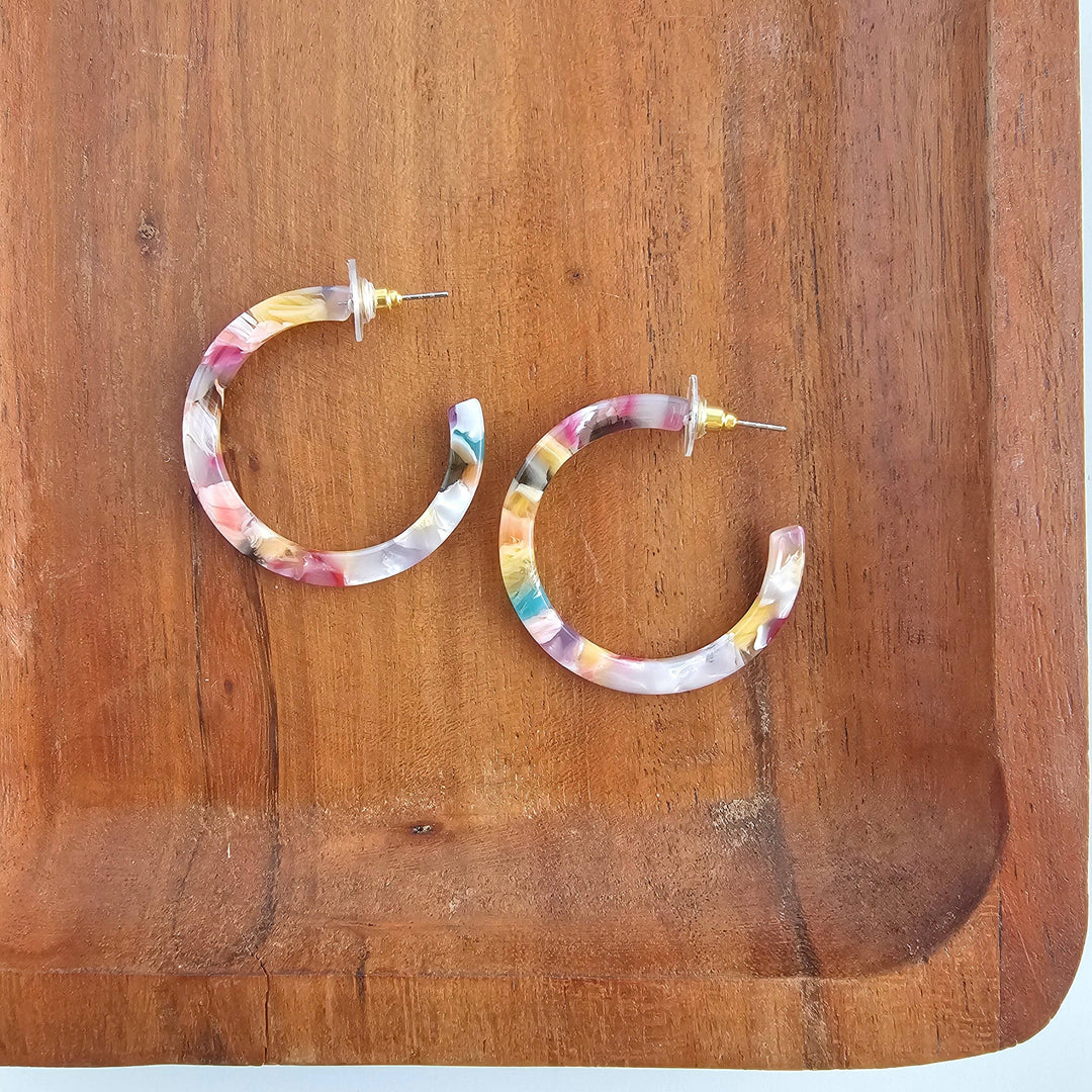 Camy Hoops - Mosaic // Summer Spring Jewelry Earrings SS192