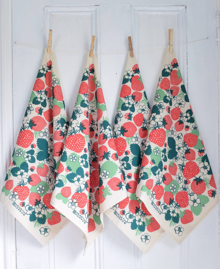 Organic Cotton Strawberry Napkins - 20" x 20" - Set of 4 HH768