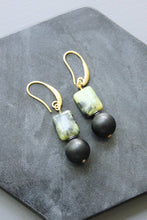 Load image into Gallery viewer, LEXE14 Green jasper earrings