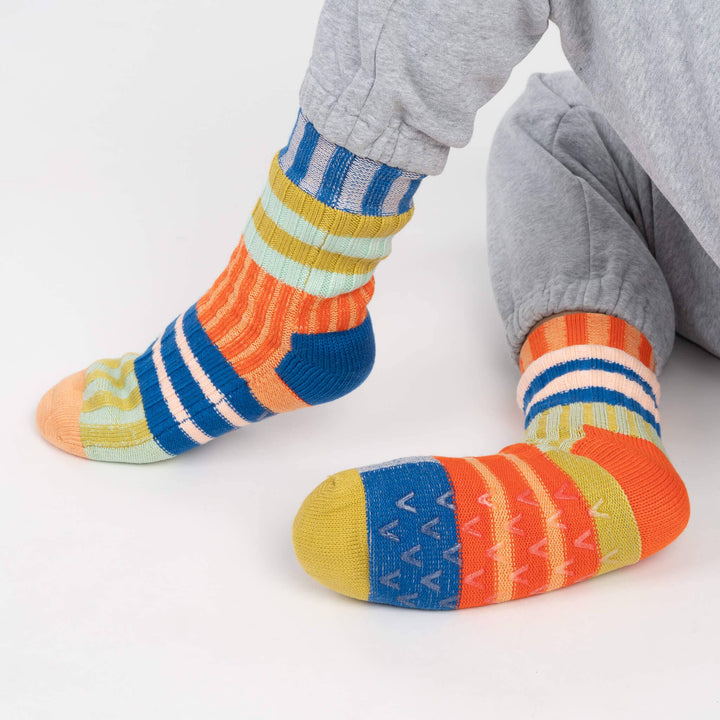 Patchwork Stripe House Socks