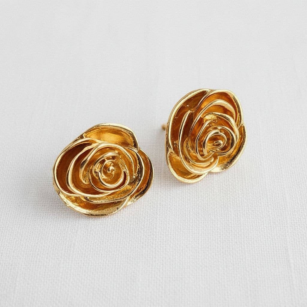 Artful Floral Design Drop Earrings