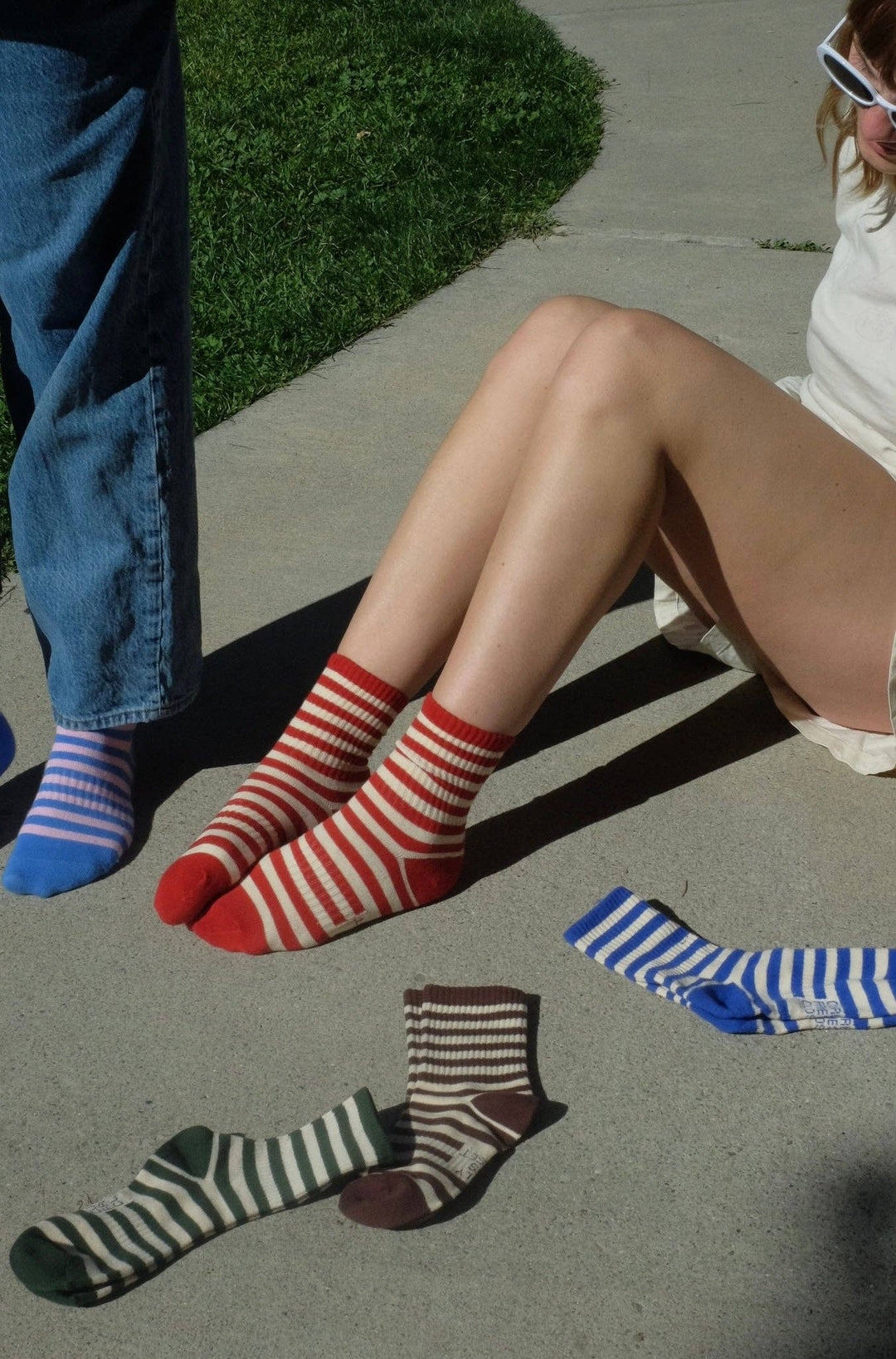 Retro Ribbed Striped Socks Spring time