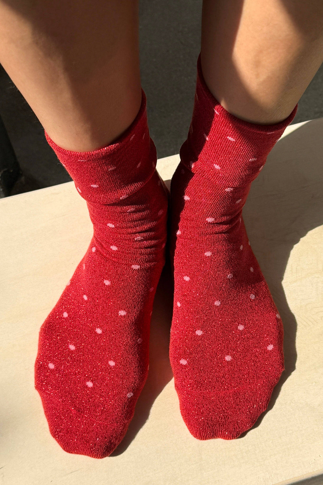 Lurex Patterned Sneaker Socks