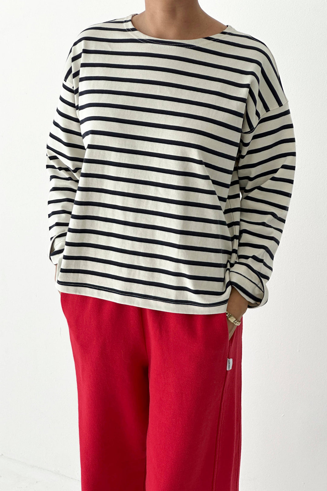 Navy Stripe Sailor Top Le Bon Shoppe LB19